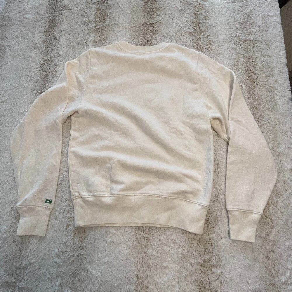 Frame Denim Cream The Carlyle Logo Crewneck Sweatshirt - Picture 2 of 4